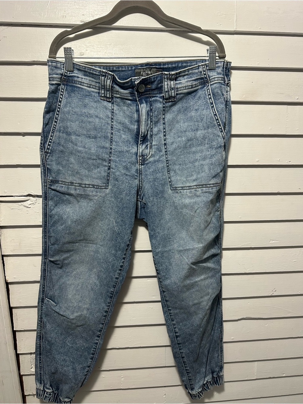 torrid Light Blue Boyfriend Jeans with Elastic Cuffs